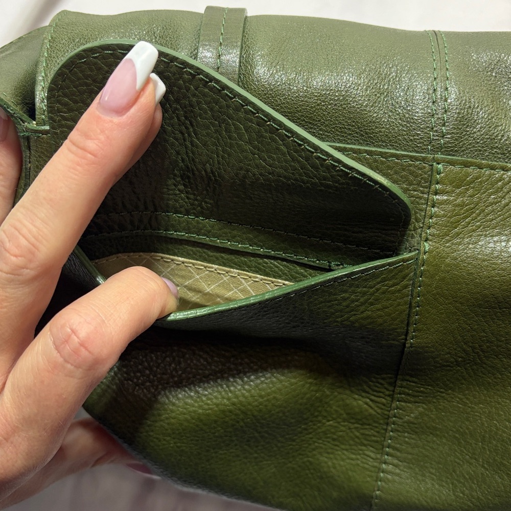 RADLEY LONDON shoulder bag green leather saddle bag - Picture 9 of 13